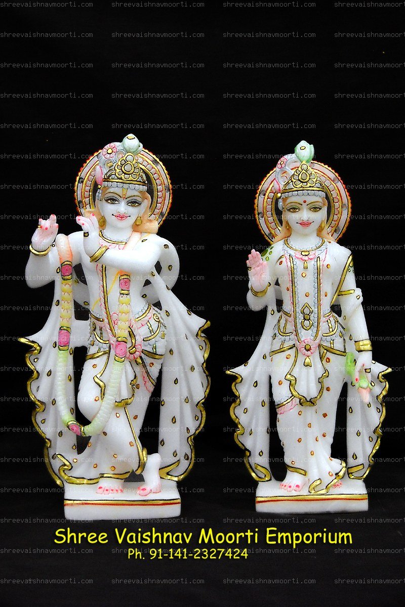 Radha Krishna Marble Moorti