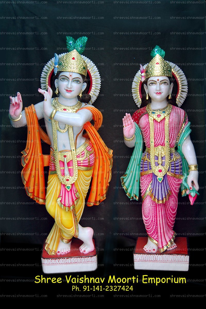 Radha Krishna Marble Moorti