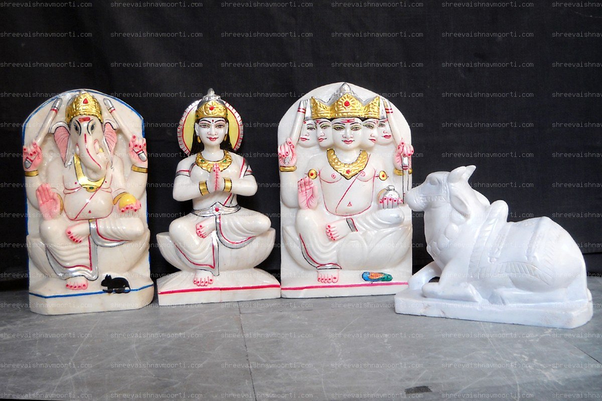Shiv Pariwar Marble Moorti